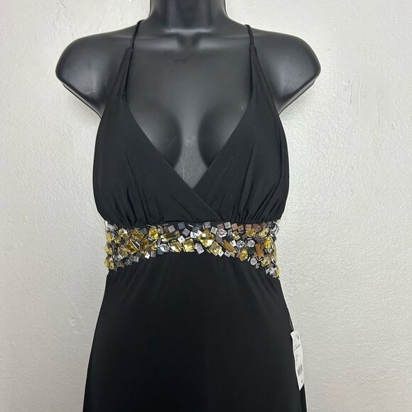 Vintage Masquerade Black Dress with sequence silver and Gold Size 5/6 - Picture 4 of 7